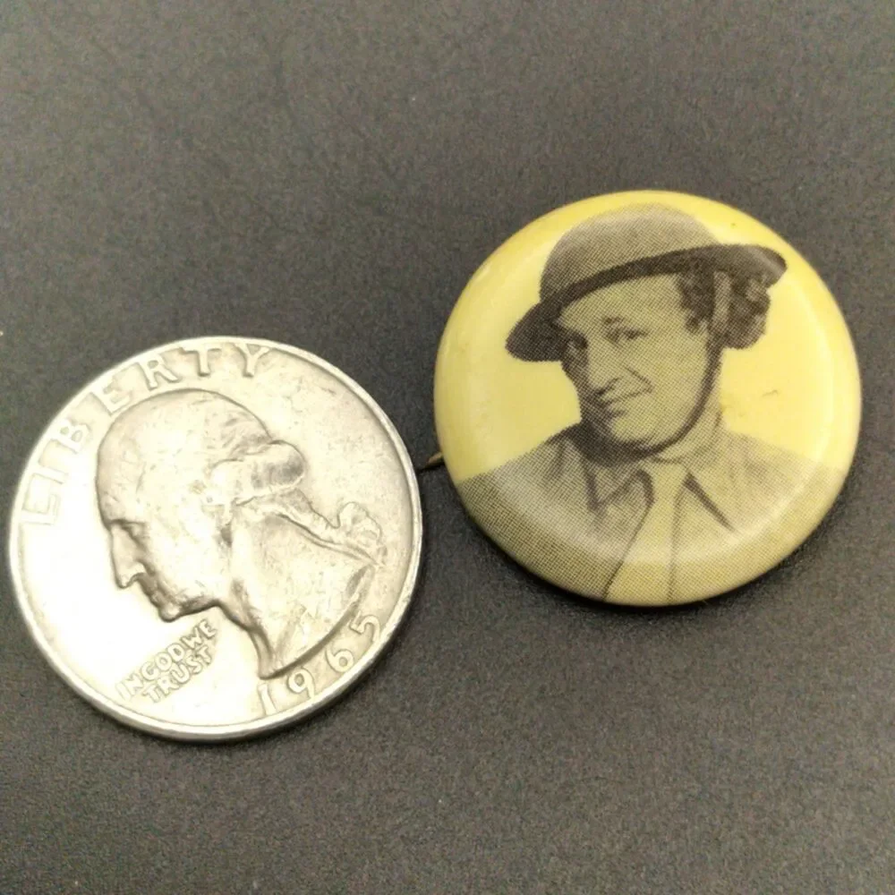 Curly Howard The Three Stooges Pinback Button Vintage Celebrity Pin Comedy